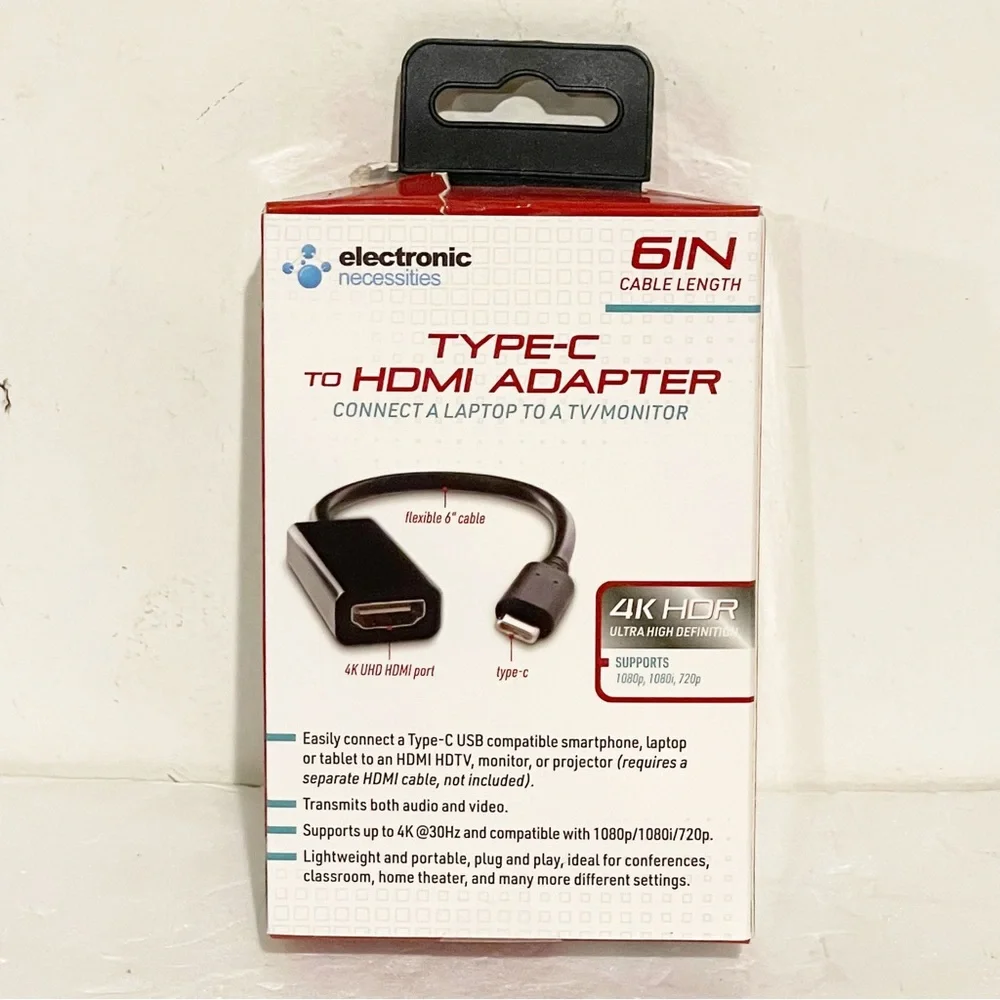 Mini Display Port to HDMI Adapter Connect Latop‎ to a Monitor 6 Inch Cable NEW